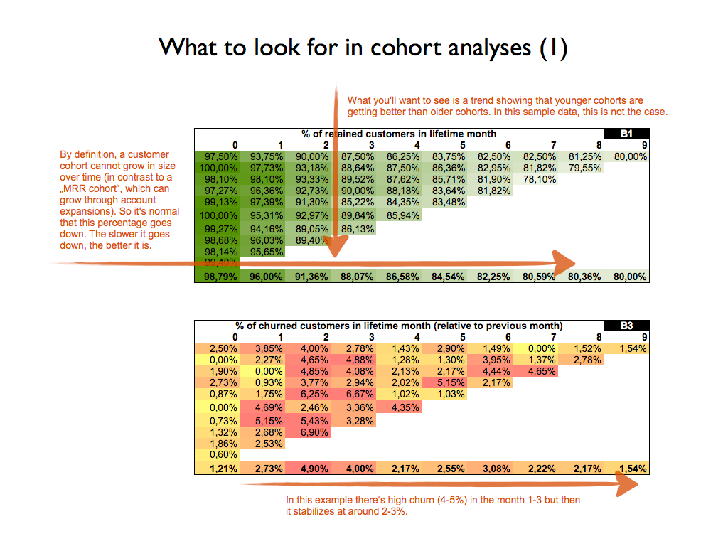 what to look for in a cohort analysis